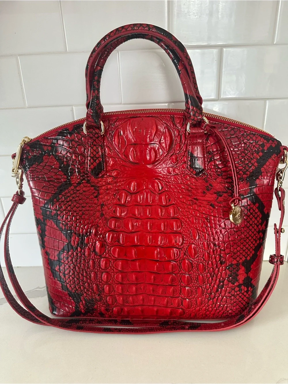 Brahmin large duxbury lipstick Melbourne leather